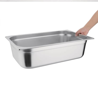 Vogue Stainless Steel 1/1 Gastronorm Tray 150mm k924