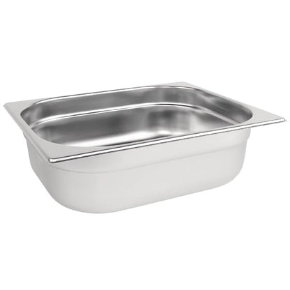 Vogue Stainless Steel 1/2 Gastronorm Tray 100mm k928