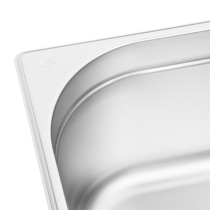 Vogue Stainless Steel 1/2 Gastronorm Tray 150mm k930
