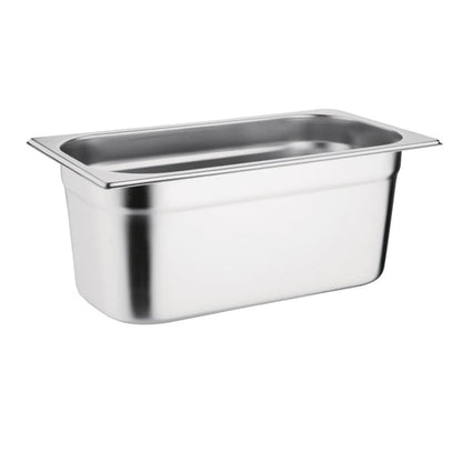 Vogue Stainless Steel 1/3 Gastronorm Tray 100mm k933