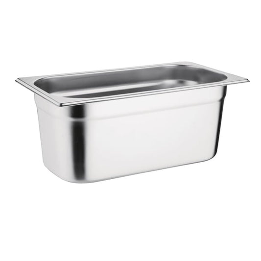 Vogue Stainless Steel 1/3 Gastronorm Tray 100mm k933