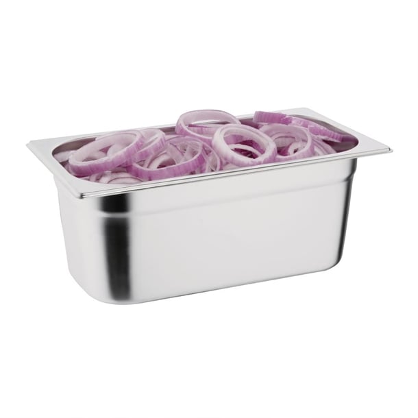 Vogue Stainless Steel 1/3 Gastronorm Tray 100mm k933