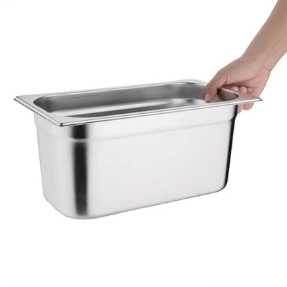 Vogue Stainless Steel 1/3 Gastronorm Tray 150mm k934