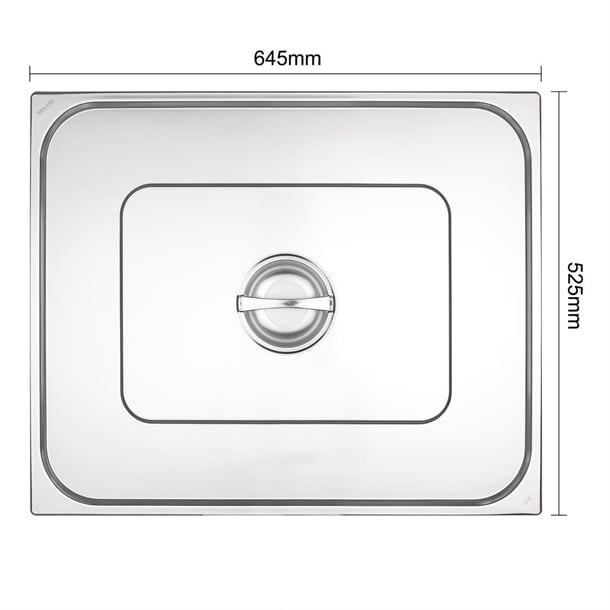 Vogue Stainless Steel 2/1 Gastronorm Lid k939