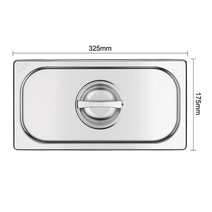 Vogue Stainless Steel 1/3 Gastronorm Lid k969