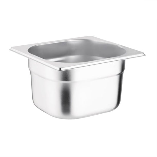 Vogue Stainless Steel 1/6 Gastronorm Tray 100mm k991