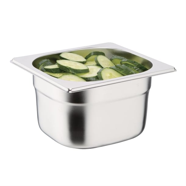 Vogue Stainless Steel 1/6 Gastronorm Tray 100mm k991