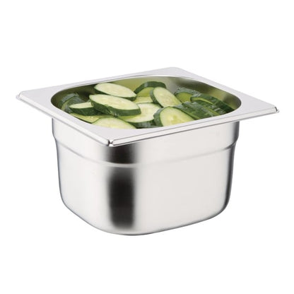 Vogue Stainless Steel 1/6 Gastronorm Tray 100mm k991