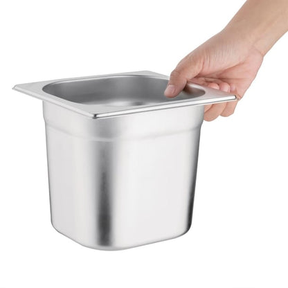 Vogue Stainless Steel 1/6 Gastronorm Tray 150mm k992