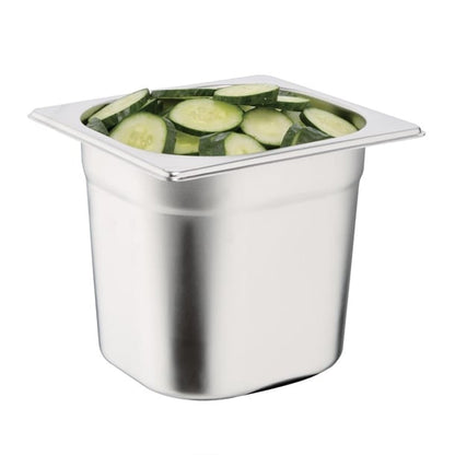 Vogue Stainless Steel 1/6 Gastronorm Tray 150mm k992