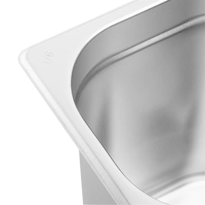 Vogue Stainless Steel 1/6 Gastronorm Tray 200mm k995