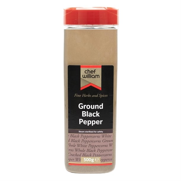 Chef William Ground Black Pepper 500g ka003