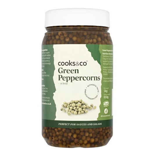 Cooks & Co Whole Green Peppercorns in Brine 1kg ka066