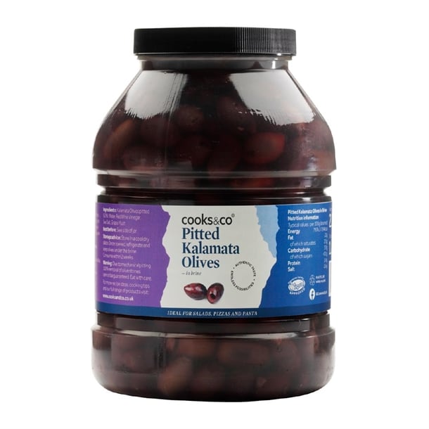 Cooks & Co Pitted Kalamata Olives 2.25kg (NDW 1.4kg) ka070