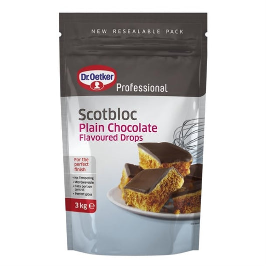 Dr Oetker Scotbloc Plain Chocolate Flavoured Drops 3kg ka085