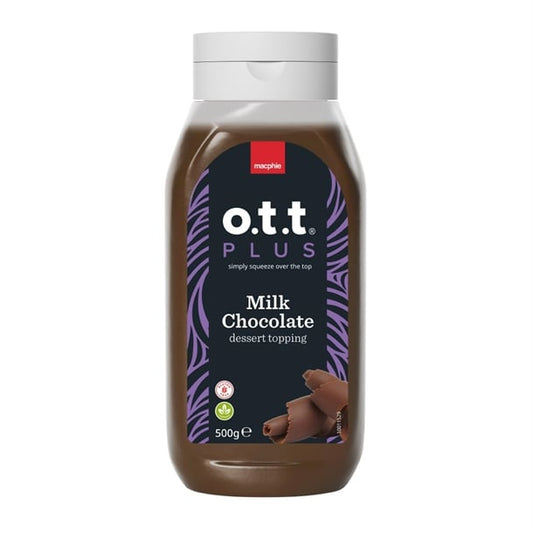 Macphie O.T.T PLUS Milk Chocolate Dessert Topping 500g ka109