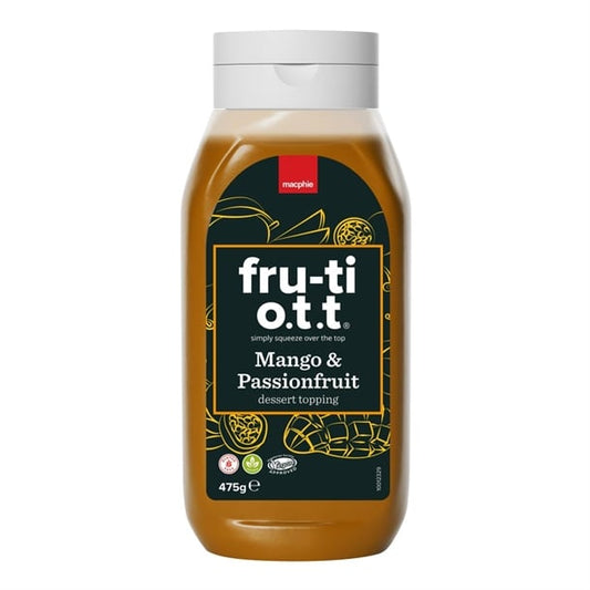 Macphie Fru-ti O.T.T Mango & Passionfruit Dessert Topping 475g ka112