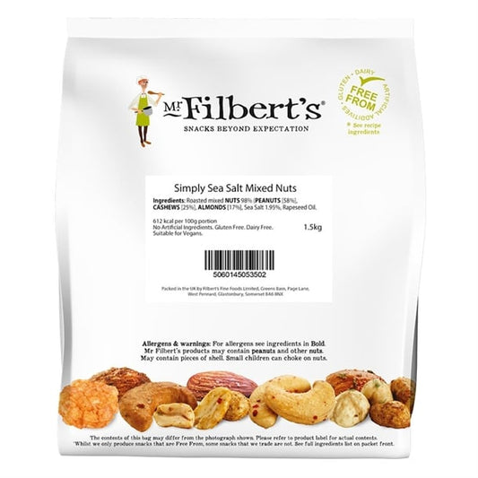 Mr Filbert's Simply Sea Salt Mixed Nuts 1.5kg ka184