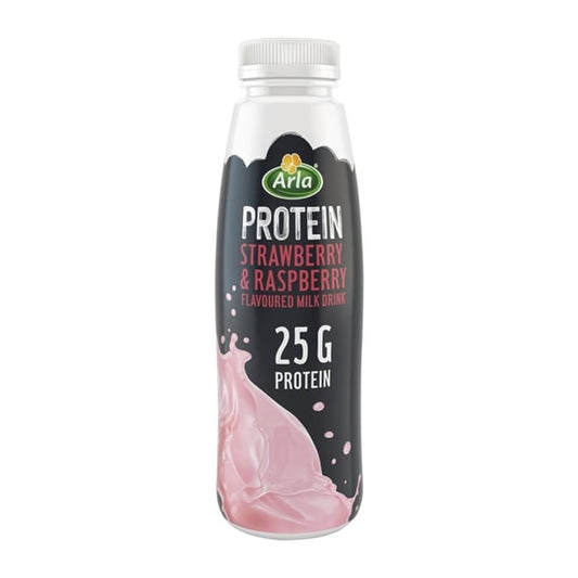 Arla Protein Strawberry & Raspberry Milk Drink 482ml (8 pack) ka197