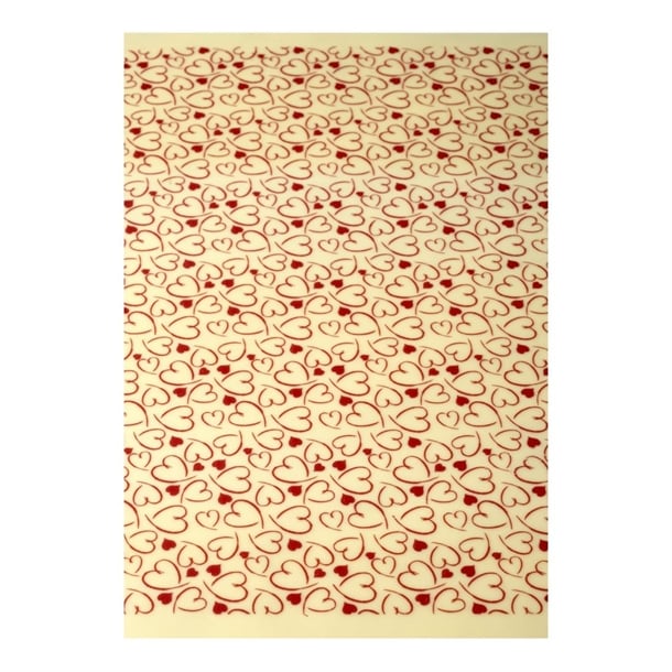 Pavoni Red Heart Transfer Sheets 340x265mm (30 Pack) ka322
