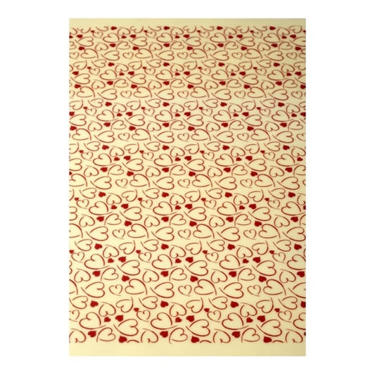 Pavoni Red Heart Transfer Sheets 340x265mm (30 Pack) ka322