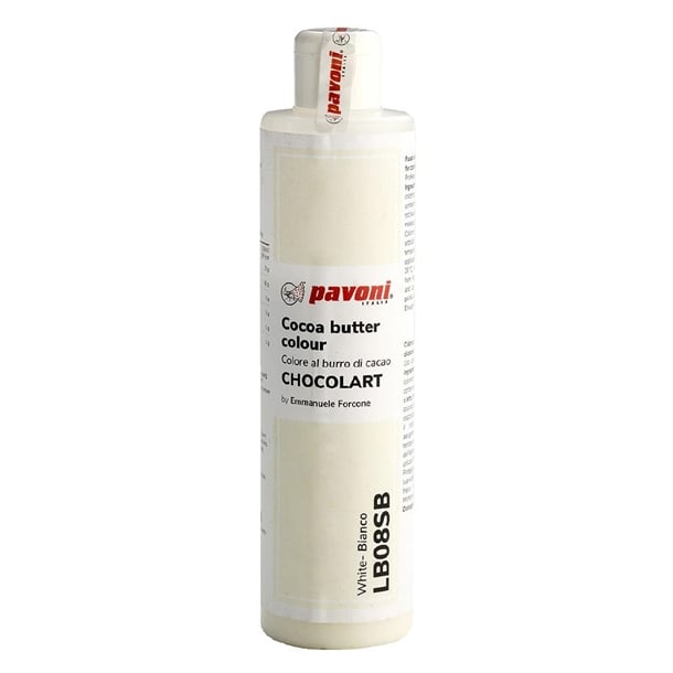 Pavoni White Coloured Cocoa Butter 200g ka362