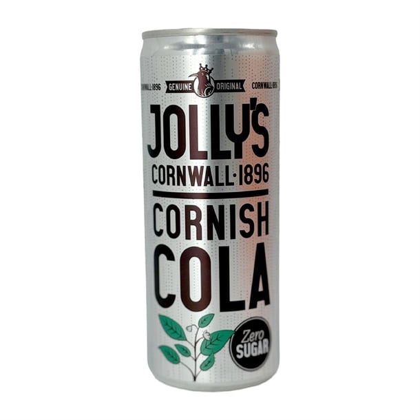 Jolly's Cornish Cola Zero Cans 250ml (24 Pack) ka438
