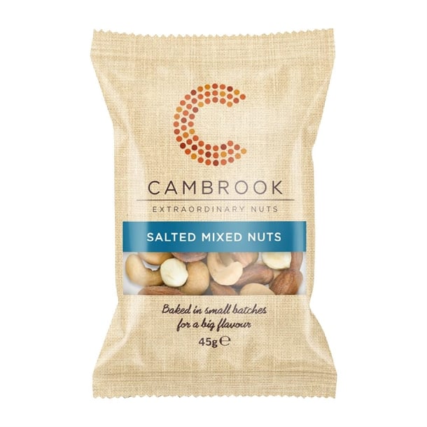 Cambrook Baked Salted Mixed Nuts Snack Pack 45g (24 Pack) ka485