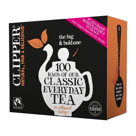 Clipper Fairtrade Classic Everyday Black Teabags - Envelope, String & Tag (250 pack) ka502