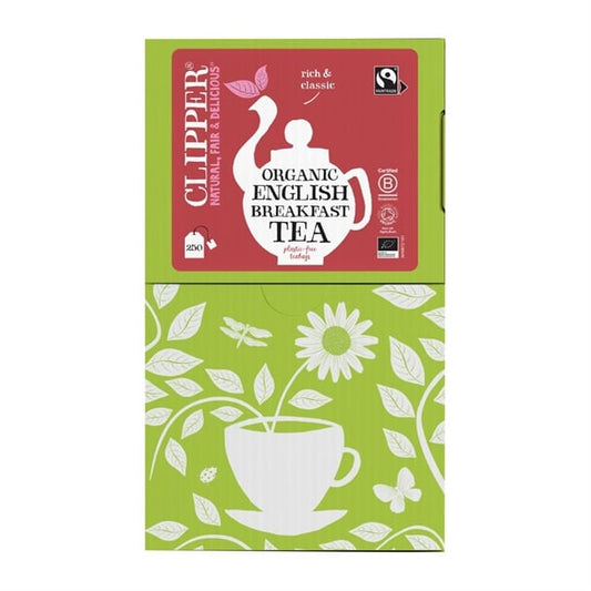 Clipper Fairtrade Organic English Breakfast - Envelope, String & Tag (250 pack) ka503