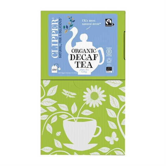 Clipper Fairtrade Organic Everyday Decaffeinated Tea - Envelope, String & Tag (250 pack) ka504