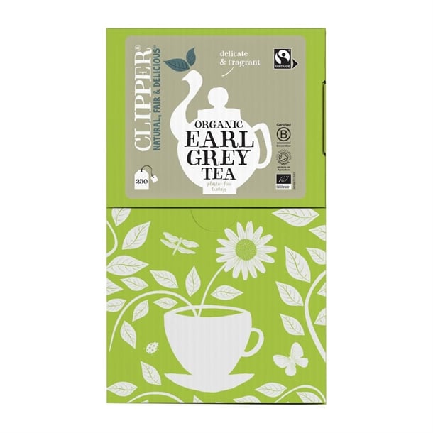 Clipper Fairtrade Organic Earl Grey Tea - Envelope, String & Tag (250 pack) ka505