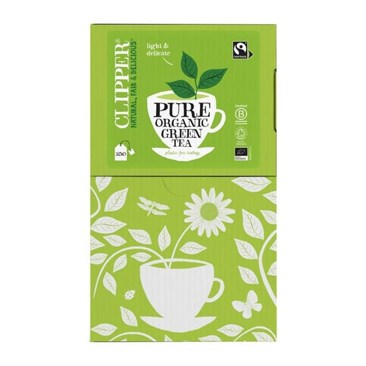 Clipper Fairtrade Organic Green Tea - Envelope, String & Tag (250 pack) ka506