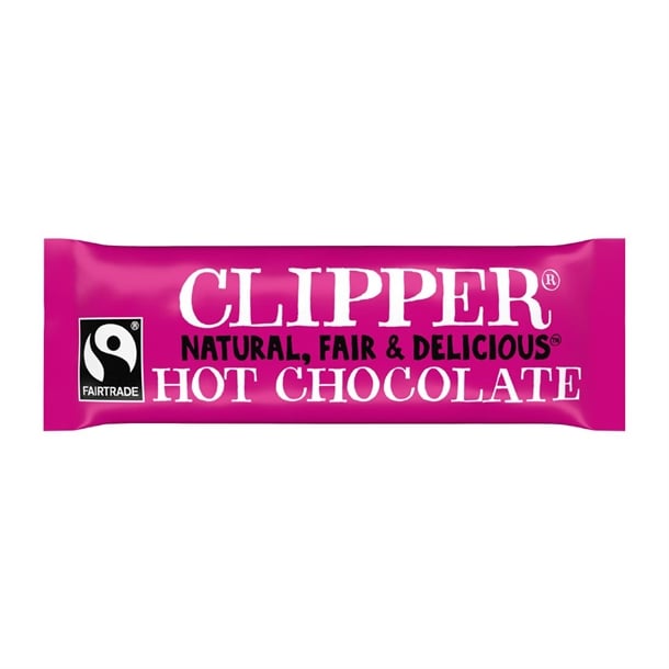 Clipper Fairtrade Seriously Velvety Hot Chocolate Sticks 28g (100 pack) ka510