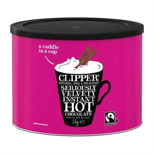 Clipper Fairtrade Seriously Velvety Hot Chocolate 1kg ka511