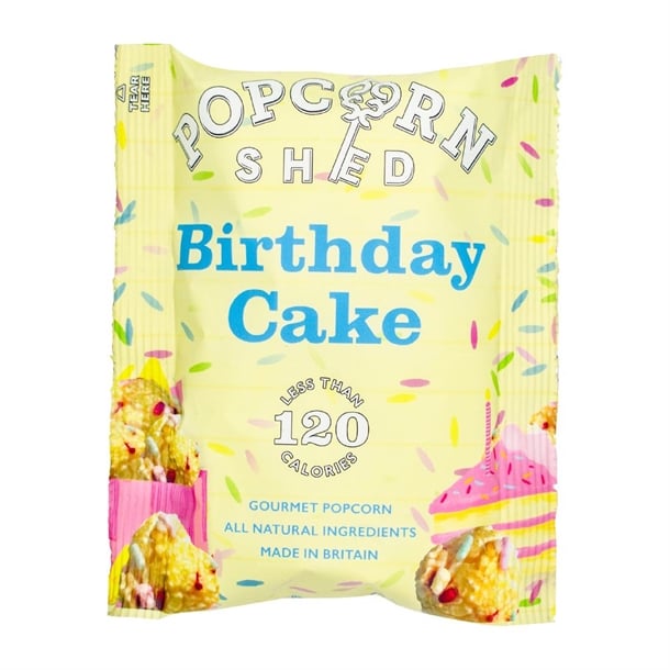 Popcorn Shed Birthday Cake Popcorn Snack Pack 24g (16 Pack) ka530