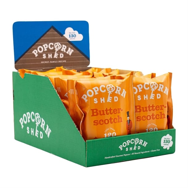Popcorn Shed Butterscotch Popcorn Snack Pack 24g (16 Pack) ka532