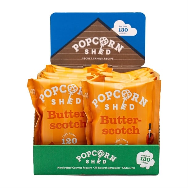 Popcorn Shed Butterscotch Popcorn Snack Pack 24g (16 Pack) ka532