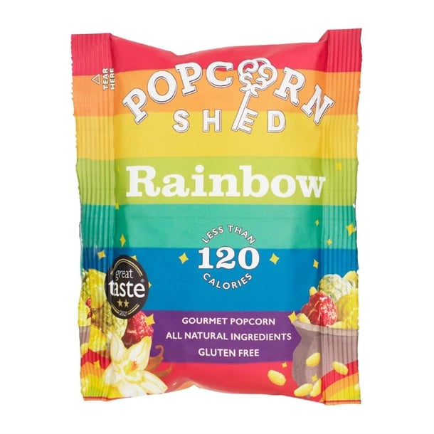 Popcorn Shed Rainbow Popcorn Snack Pack 24g (16 Pack) ka534