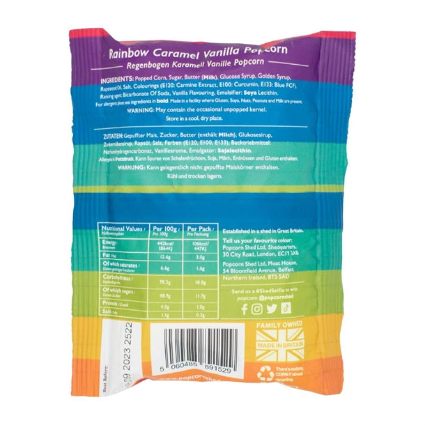 Popcorn Shed Rainbow Popcorn Snack Pack 24g (16 Pack) ka534