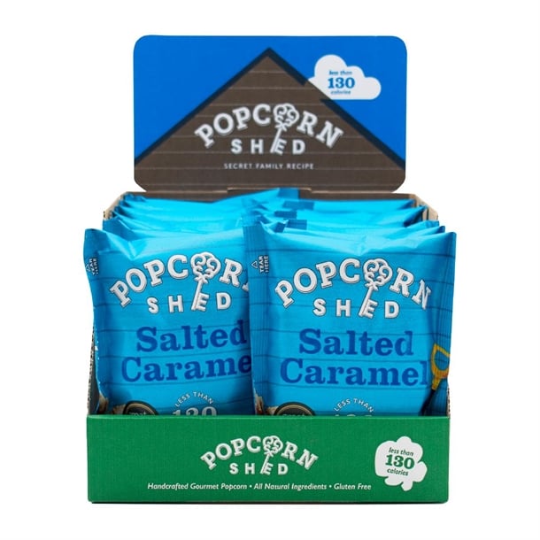 Popcorn Shed Salted Caramel Popcorn Snack Pack 24g (16 Pack) ka535