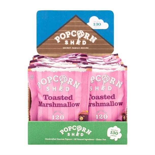 Popcorn Shed Toasted Marshmallow Popcorn Snack Pack 24g (16 Pack) ka537