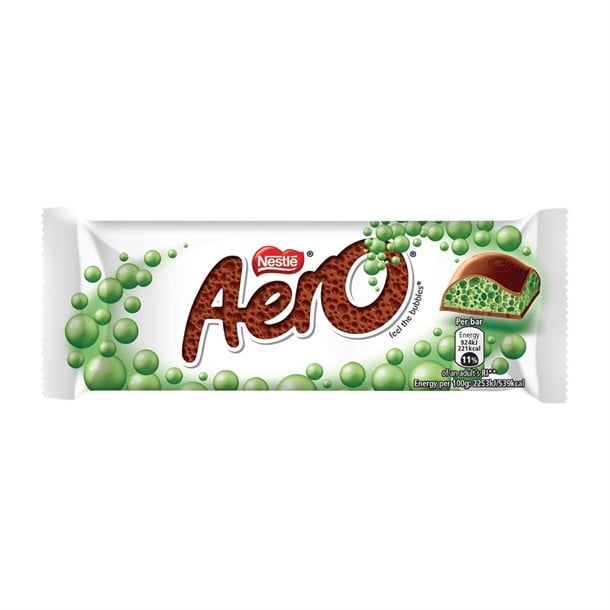 Nestle Aero Bubbly Peppermint Mint Chocolate Bars 36g (24 Pack) ka552