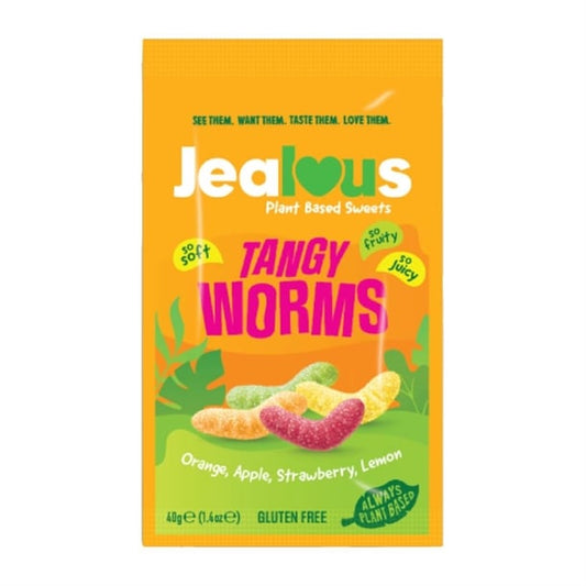 Jealous Sweets Impulse Bags Tangy Worms 40g (10 Pack) ka608