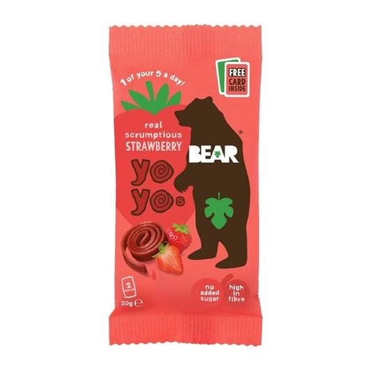 BEAR Yoyos - Strawberry 20g (18 Pack) ka625