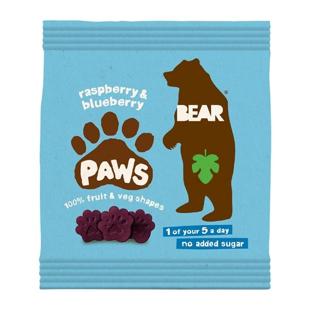 BEAR Paws Fruit Shapes Arctic Raspberry & Blueberry 20g (18 Pack) ka630