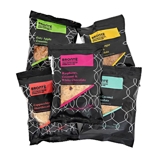 Bronte Luxury Mini Packs Assorted Biscuits 5 Varieties 30g (100 Pack) ka641
