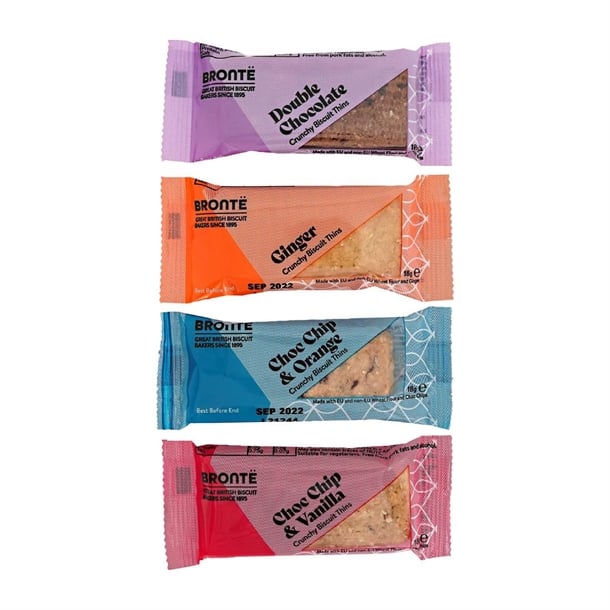 Bronte Thins Packs Assorted Biscuits 4 Varieties 18g (100 Pack) ka642