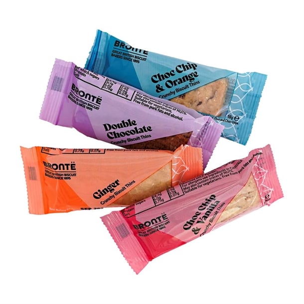 Bronte Thins Packs Assorted Biscuits 4 Varieties 18g (100 Pack) ka642