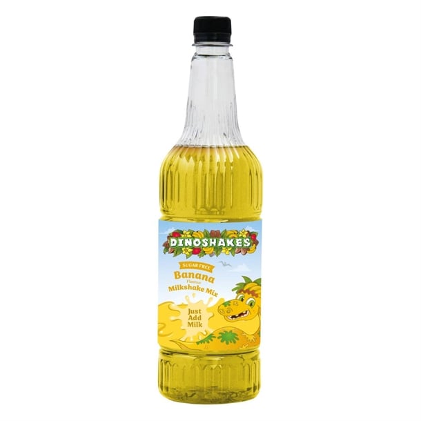 Dinoshakes Sugar Free Banana Milkshake Mix 1Ltr ka728